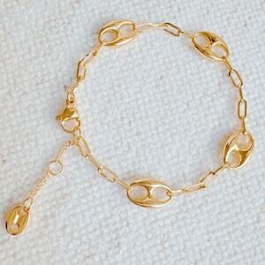 Western Equestrian Linked Chain Horse Bit Bracelet